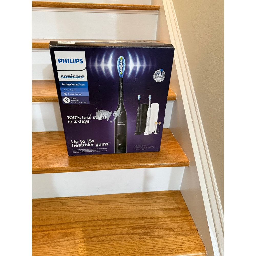 Philips Sonicare Professional Clean Power Toothbrush Dual New Open Box HX7513